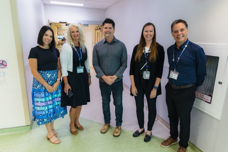 Photo of MP Chad Collins' visit to McMaster Children's Hospital