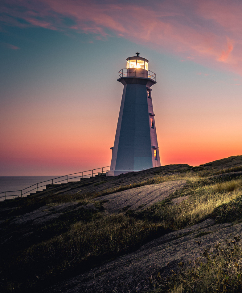 Cape Spear Lighthouse at sunset